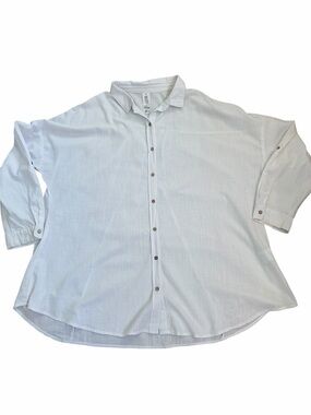 COTTON ON BODY OVERSIZED 100% organic cotton button up size large